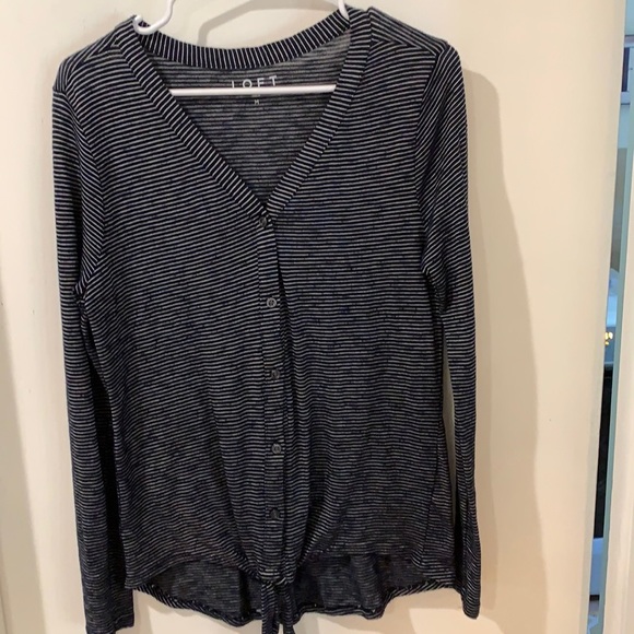 LOFT KNIT BUTTON UP TOP - Picture 12 of 15